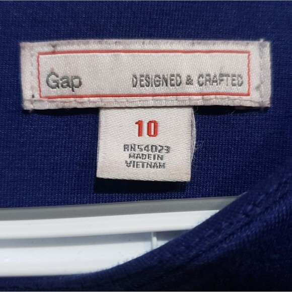 Vintage Gap Blue Box Pleated Dress Size 10 - Picture 5 of 10